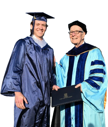 Edoardo Grandi graduating from John Cabot University in Economics and Finance